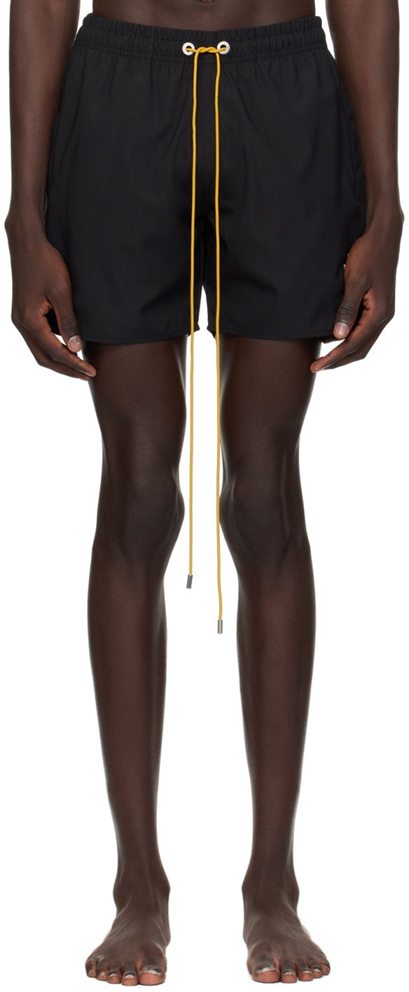Shorts Rhude Embroidered Swim Shorts Svart | RHPS24SH12448372