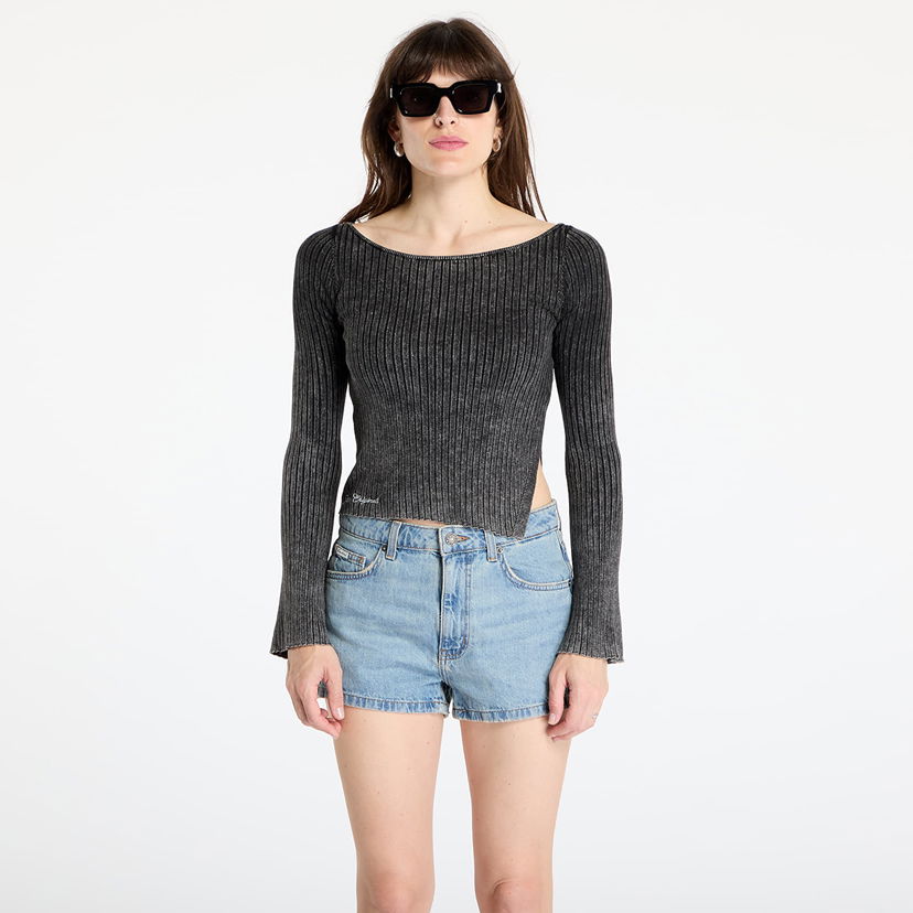 Shorts GUESS GUESS Originals Go Ribbed Long Sleeve Top Svart | W5GR23Z2V62-JTMU