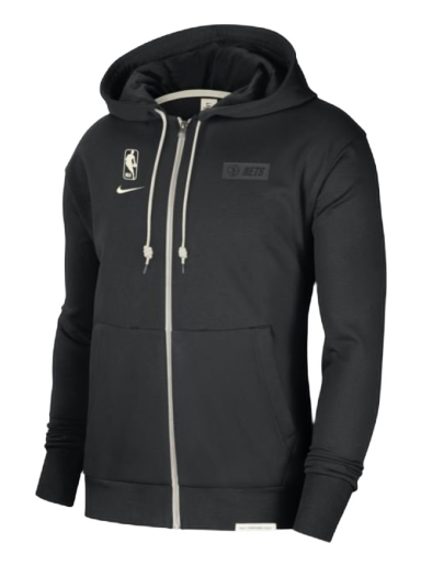 Sweatshirt Nike Brooklyn Nets Standard Issue Dri-FIT Full-Zip Hoodie Svart | DN8519-010