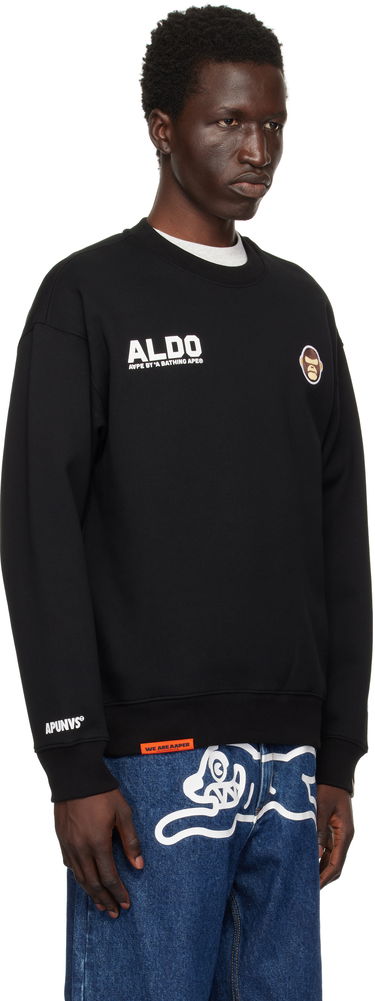 Sweatshirt AAPE by A Bathing Ape AAPE by A Bathing Ape 'AAPER Aldo' Sweatshirt Svart | AAPSWMB377XXNBKX, 1