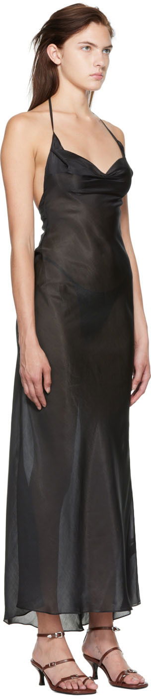 Klä GUIZIO Guizio Exclusive Halter Neck Maxi Dress Svart | SD 3, 1