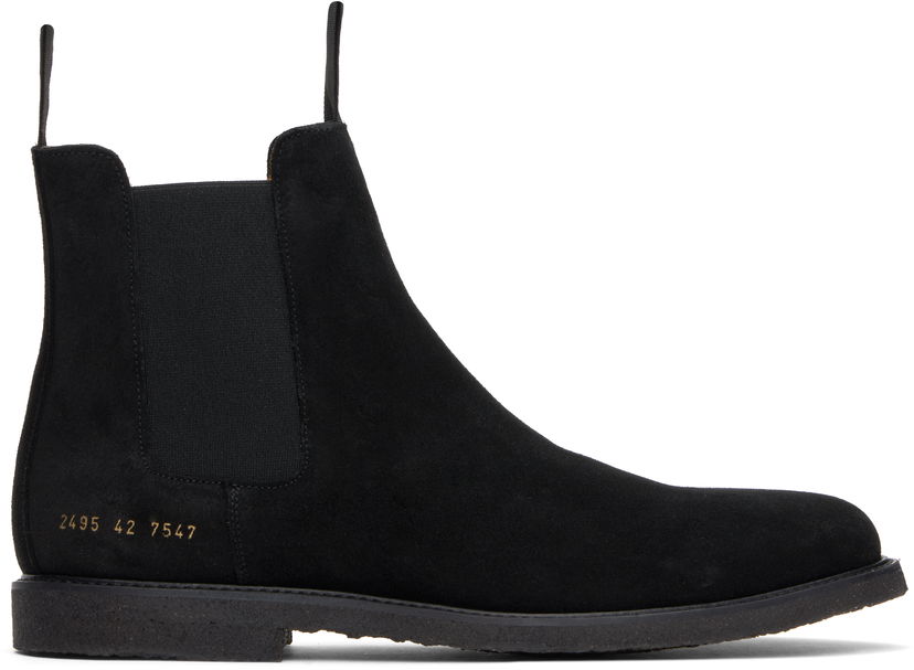 Kläder Common Projects Common Projects Waxed Suede Chelsea Boots Svart | ARTICLE 2495