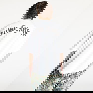 T-shirt Palm Angels Curved Logo T-Shirt Vit | PMAA002S25JER0010310, 4