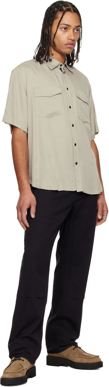 Skjorta rag & bone Rag & Bone Matthew Two-Pocket Short Sleeve Shirt Beige | MBW24HA011VSML, 3
