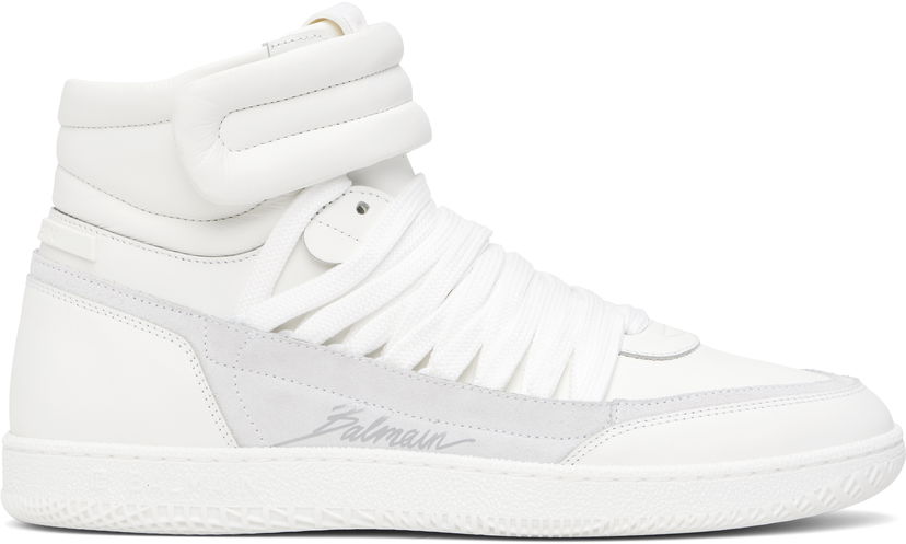 Kläder Balmain Balmain Swan Mid-Top Vit | EM0VH388LTSU
