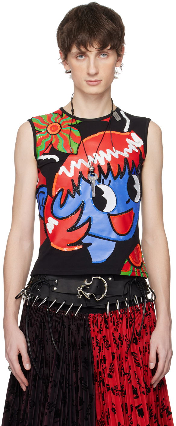 Linne Chopova Lowena Chopova Lowena Graphic Print Tank Top Svart | 2225