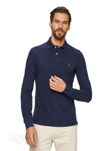 Polotröja Polo by Ralph Lauren Slim Fit Polo Mörkblå | 710681126038