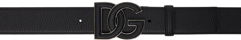 Bälten Dolce & Gabbana Deerskin-Print  Belt With Logo Buckle Svart | BC4675AT489
