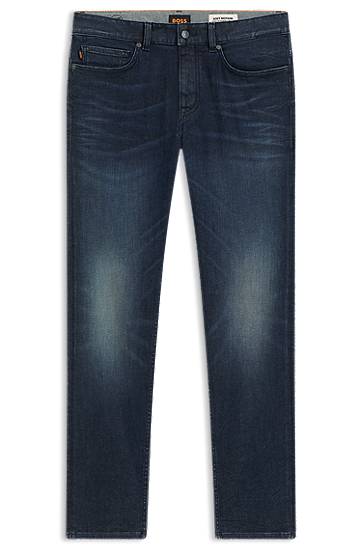 Jeans BOSS Delaware Slim-Fit Soft Motion Jeans Blå | 50544642