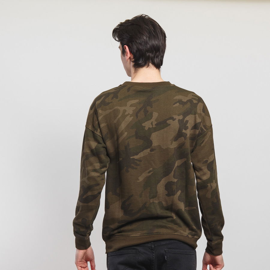 Sweater Urban Classics Camo Crewneck Grön | TB1782 camo green, 1