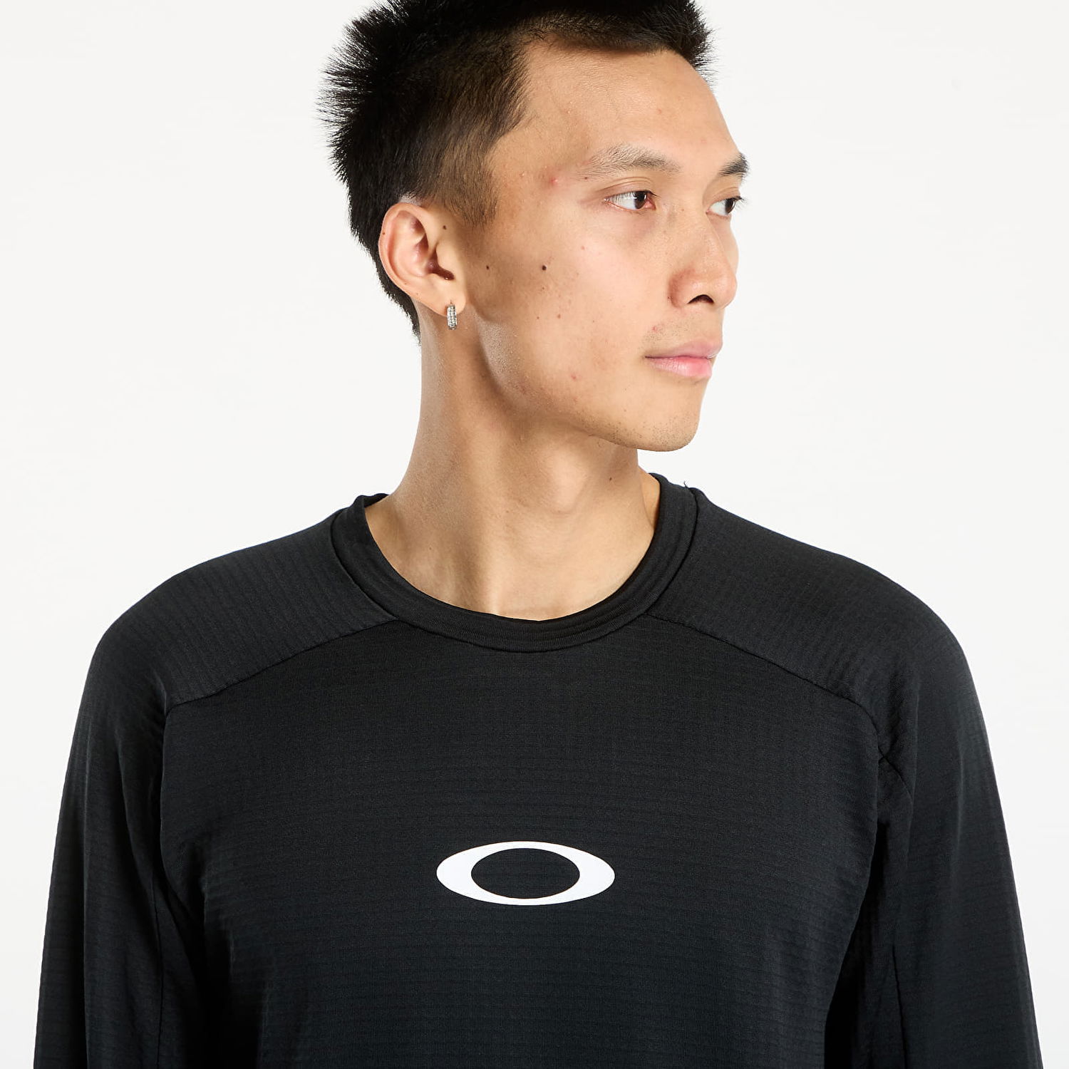 Sweatshirt OAKLEY Men's Enhance Light Grid Long Sleeve Crew Sweatshirt Svart | FOA408123-02E, 1
