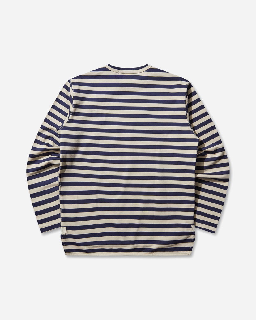 T-shirt Junya Watanabe Striped Longsleeve T-Shirt Mörkblå | WP-T004-W25 1