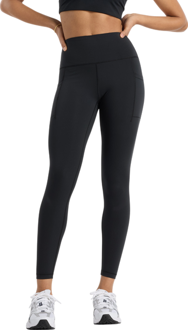 Damasker New Balance New Balance Sleek Pocket High Rise Legging 25" Svart | wp5126-8bk, 0