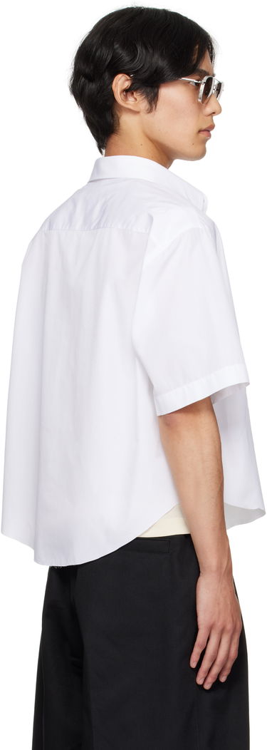 Skjorta Maison Margiela Maison Margiela Cropped Button-Up Shirt Vit | S50DR0012 S43001, 2