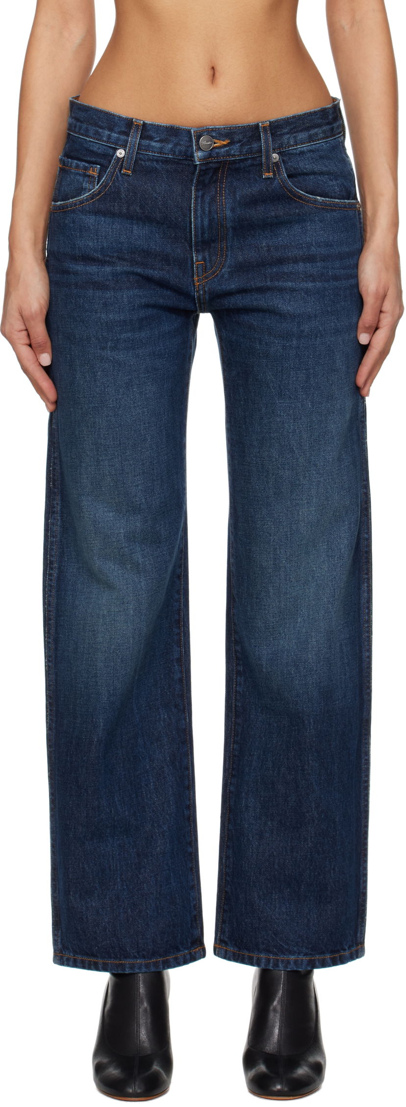 Jeans Khaite Kerrie Wide Leg Jeans Blå | 1047908010