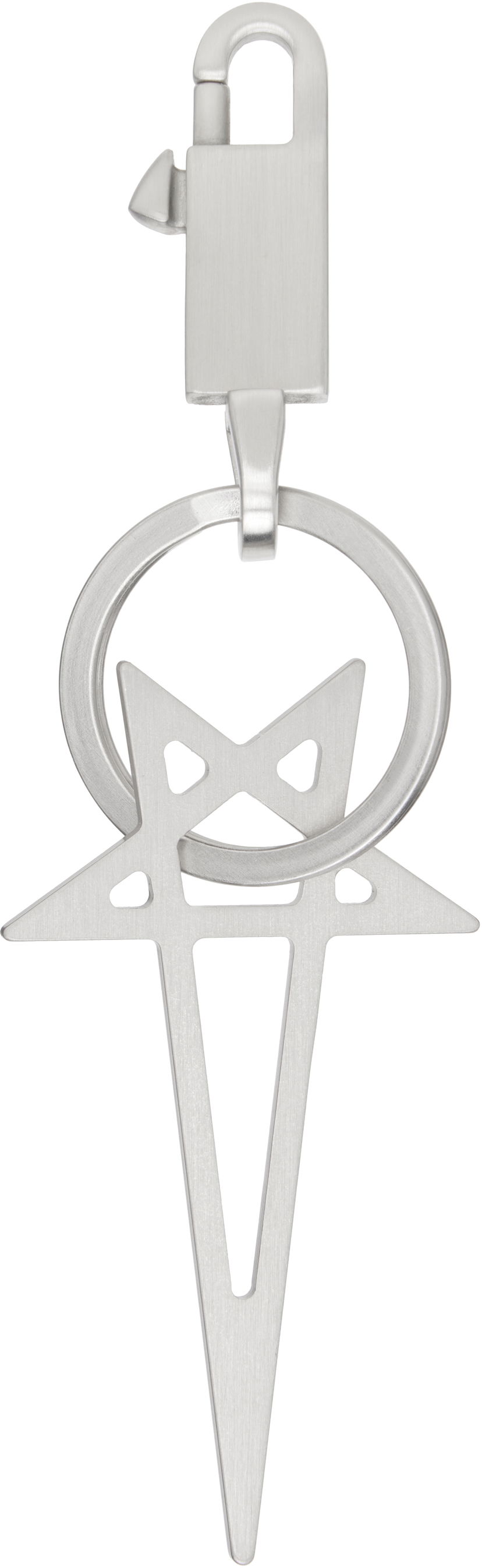 Nyckelringar Rick Owens Rick Owens Hollywood Pentagram Keychain Metallisk | RA01E0691 MET