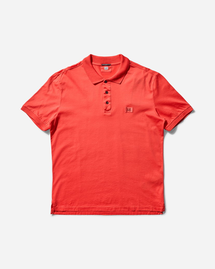 Polotröja C.P. Company Mercerized Jersey Polo Shirt Röd | 18CMPL091A-006374G 547