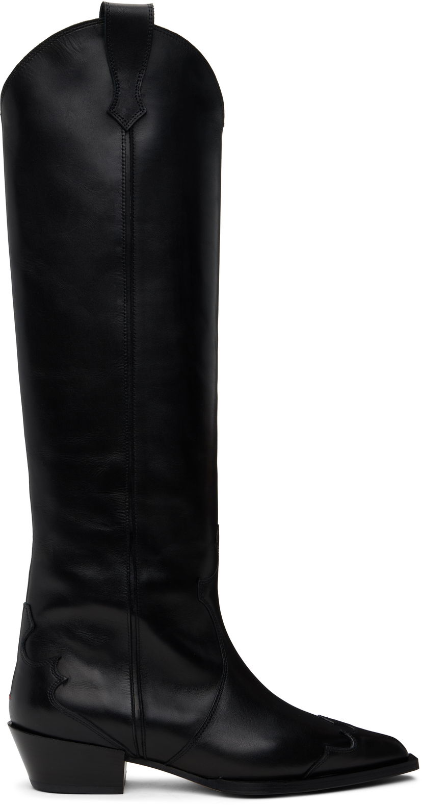 Klä Aeyde Aeyde Aruna Leather Cowboy Tall Boots Svart | A11-KB-ARUP40CH-223-800-001