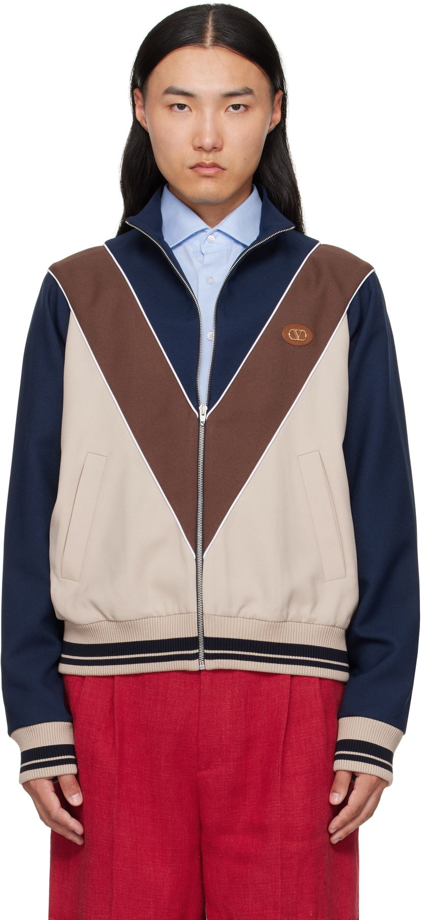 Jacka Valentino Valentino VLogo Patch Zip Jacket Flerfärgad | 7V3MF29LAYY