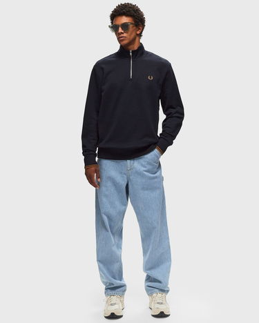 Sweatshirt Fred Perry HALF ZIP SWEATSHIRT Mörkblå | M3574-R63, 1