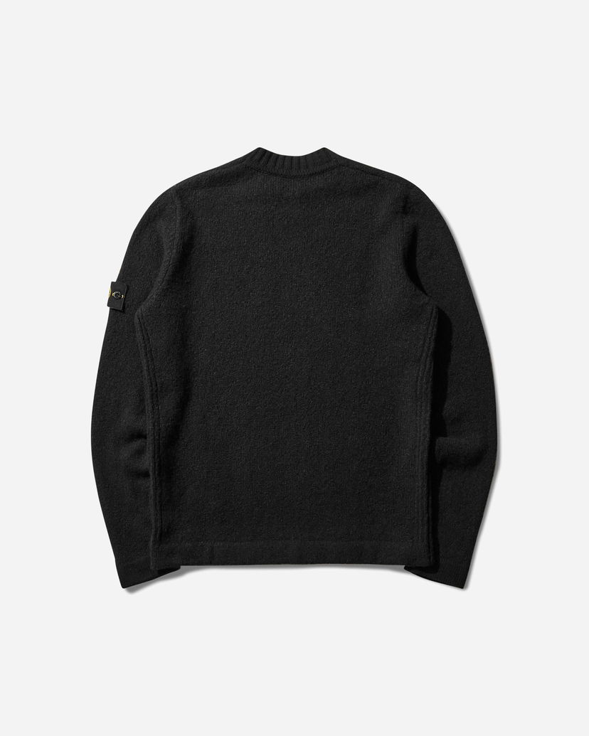 Sweater Stone Island Brushed Wool Knit Sweater Svart | K2S15-5100056-S00N2 V0029