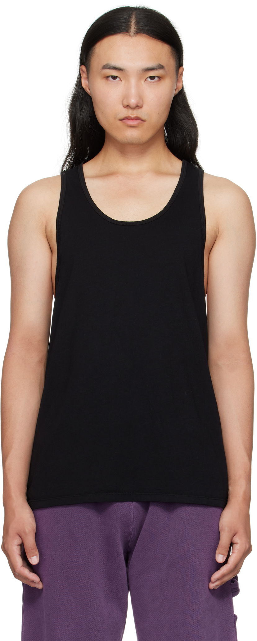 Linne LES TIEN Les Tien Cotton Tank Top Svart | CJ-2046