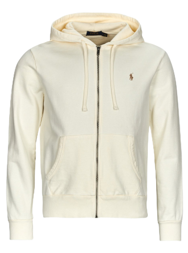 Sweatshirt Polo by Ralph Lauren Molleton Dye Hoodie Vit | 710916692003