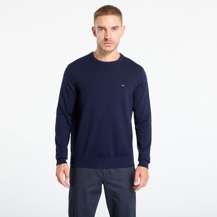 Sweater Tommy Hilfiger Tommy Hilfiger Pima Cotton Cashmere Crew Neck Sweater Mörkblå | MW0MW28046 DW5
