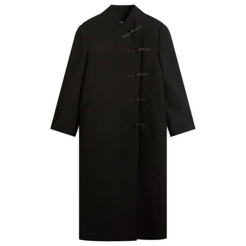 Rockar Róhe Mandarin Wool Coat Svart | 417-10-064