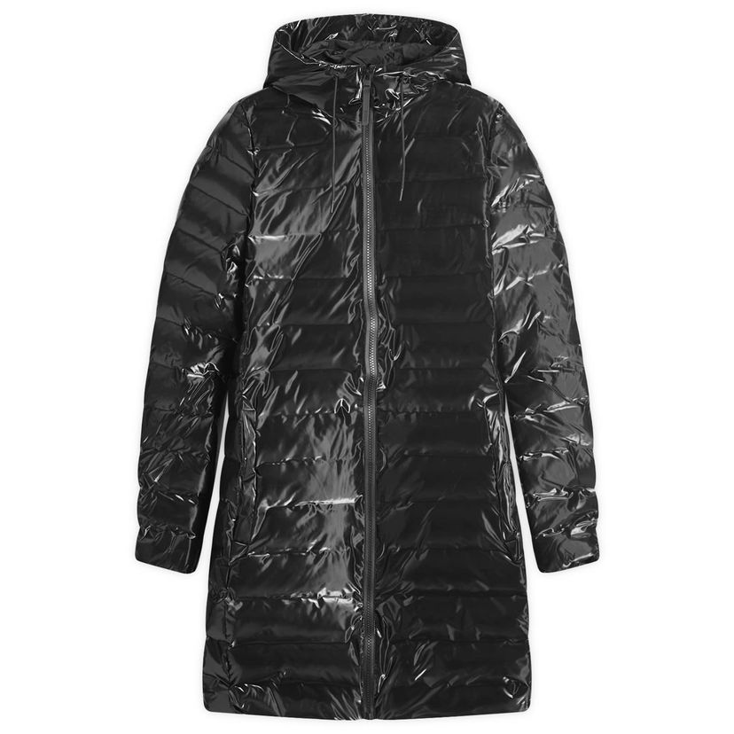 Pufferjacka Rains Lohja Long Curve Puffer Jacket Svart | 15890-29