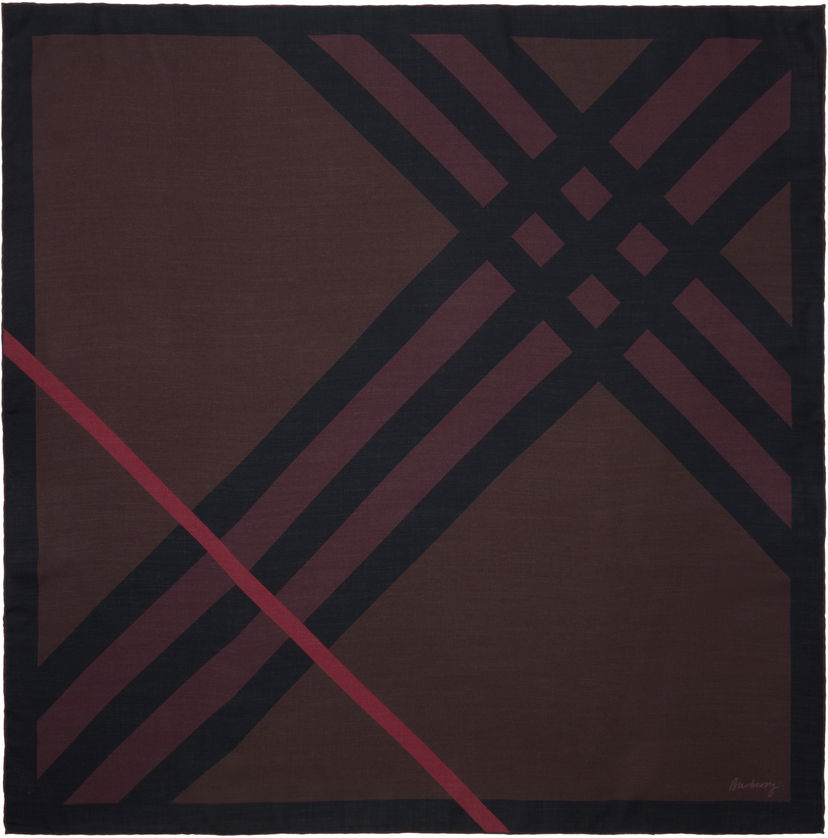 Halsduk Burberry Burberry Check Cashmere Silk Scarf Brun | 8116717