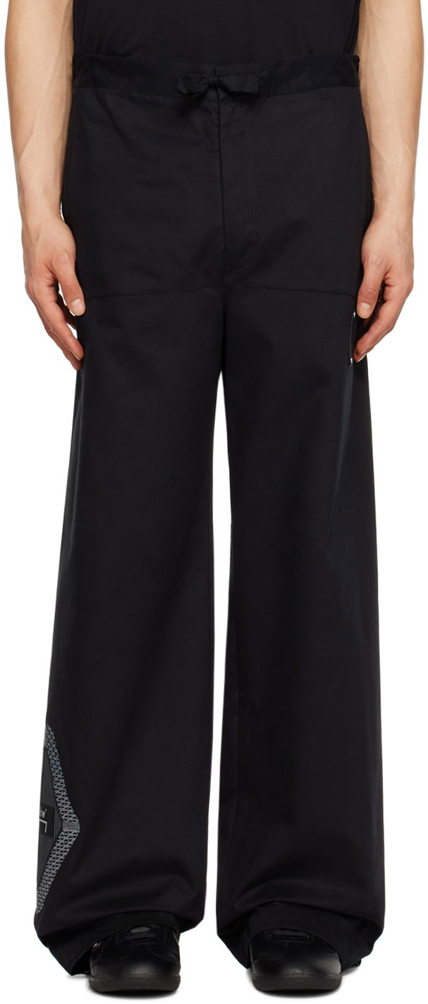 Byxor A-COLD-WALL* A-COLD-WALL* Vertex Drawstring Wide-Leg Trousers Svart | ACWMB193