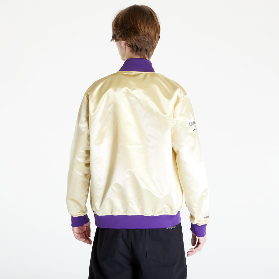 Bomberjacka Mitchell & Ness Fashion LW Satin Jacket Beige | OJBF3423-LALYYPPPLTGD, 1