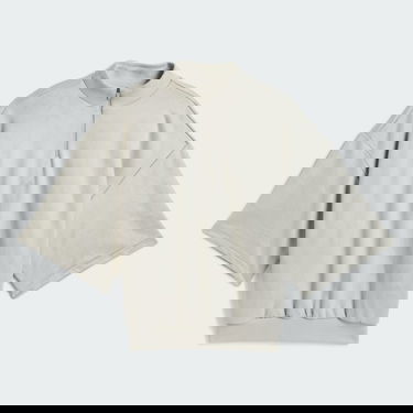 Sweater adidas Performance Basketball Sueded 3/4 Half-Zip Crewneck Beige | IN7712, 4