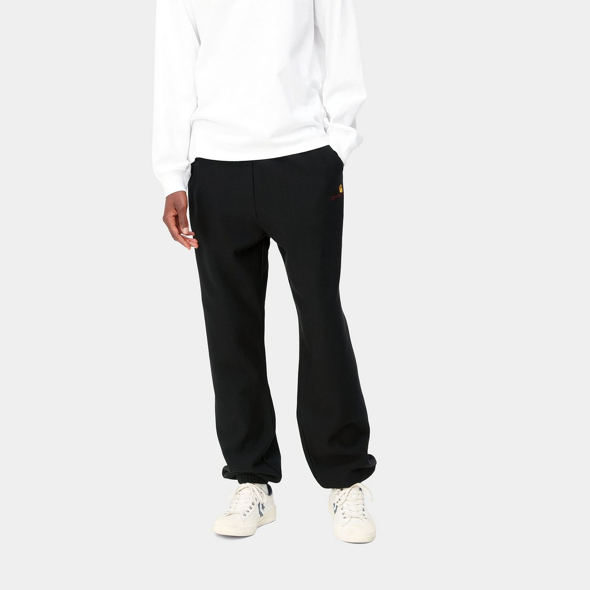 Träningsbyxor Carhartt WIP American Script Sweat Pant Svart | I032328_89_XX, 0