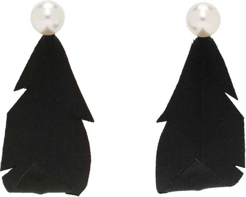 Örhängen Marni Marni Fabric Feather Earrings Svart | ORMV0560A0 T2001
