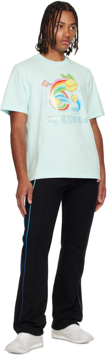 T-shirt Casablanca Manga Tennis Ball Short Sleeve T-shirt Turkos | M-AW25-JTS-001-07, 3