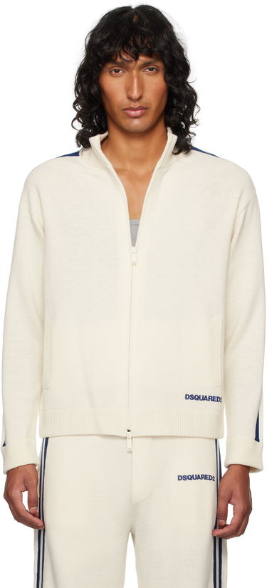 Sweater DSQUARED2 Dsquared2 Zip-Up Knit Sweater Vit | S74HA1437_D13051, 0