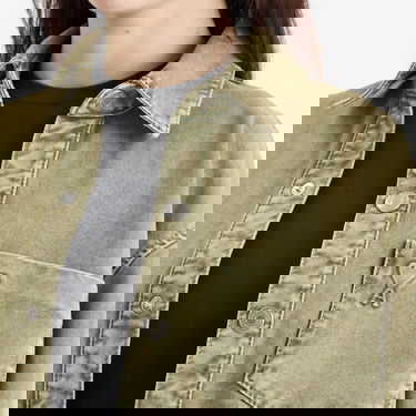 Skjorta AMI AMI Paris ADC Denim Overshirt, Size Large Grön | FJK273-DE0064-375, 5