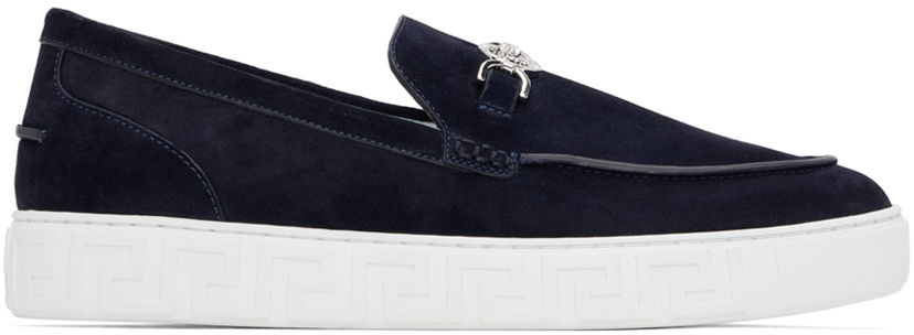 Sneakers och skor Versace Navy Medusa '95 Greca Loafers Mörkblå | 1014798_1A09919