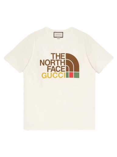 T-shirt Gucci The North Face x Cotton T-shirt Vit | 615044 XJDBZ 9095
