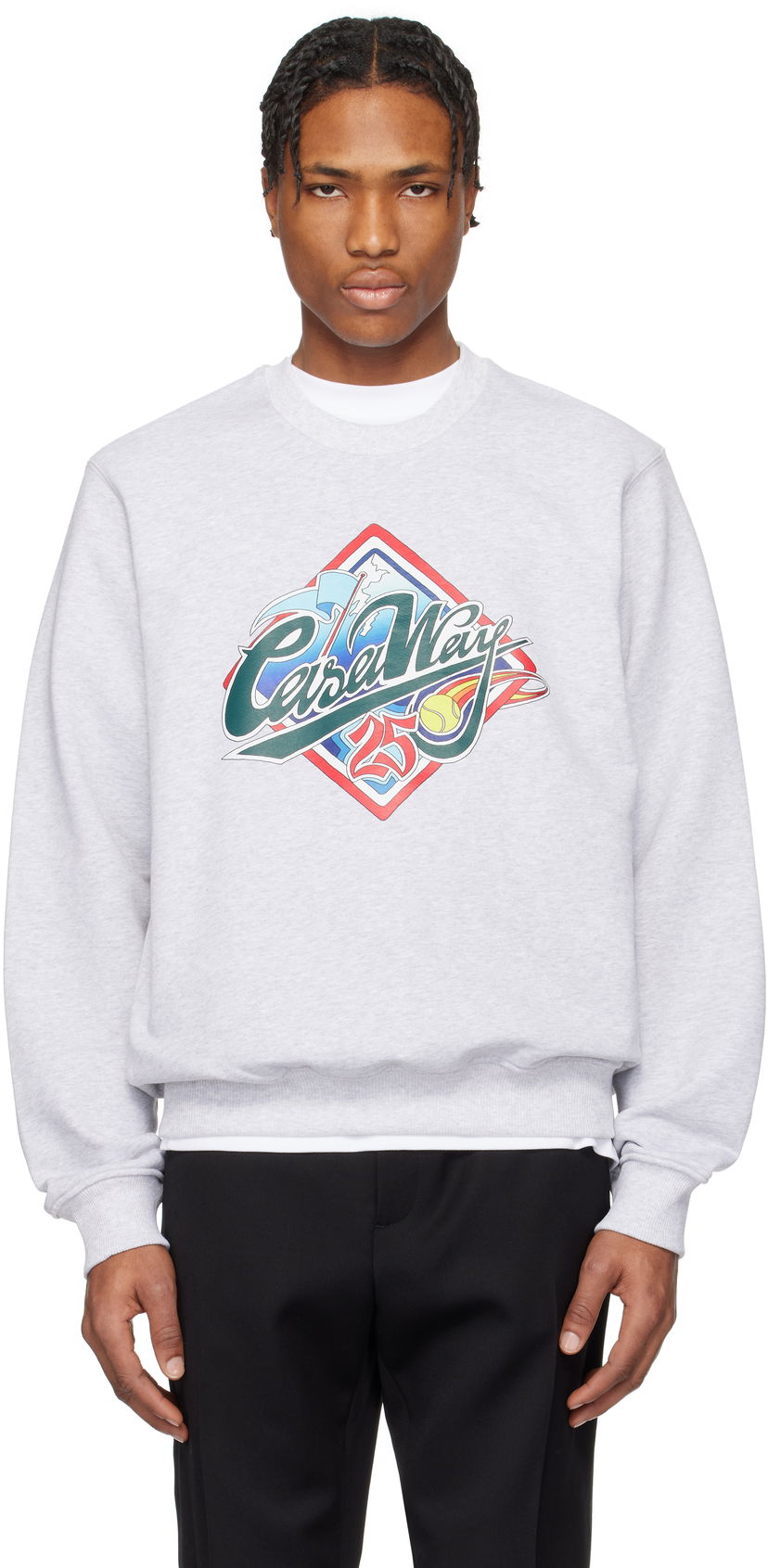 Sweater Casablanca Casablanca 'Casa Way' Sweatshirt Grå | MS25-JTP-293-02