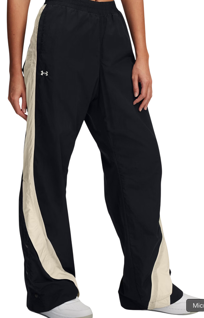 Träningsbyxor Under Armour Icon Crinkle Tear-Away Pants Svart | 6000277-001