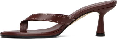 Tillbehör Aeyde Aeyde Daphne Leather Toe-Post Heeled Sandals Bourgogne | A11-HS-AEAR75CI187-SS25-955-007, 2