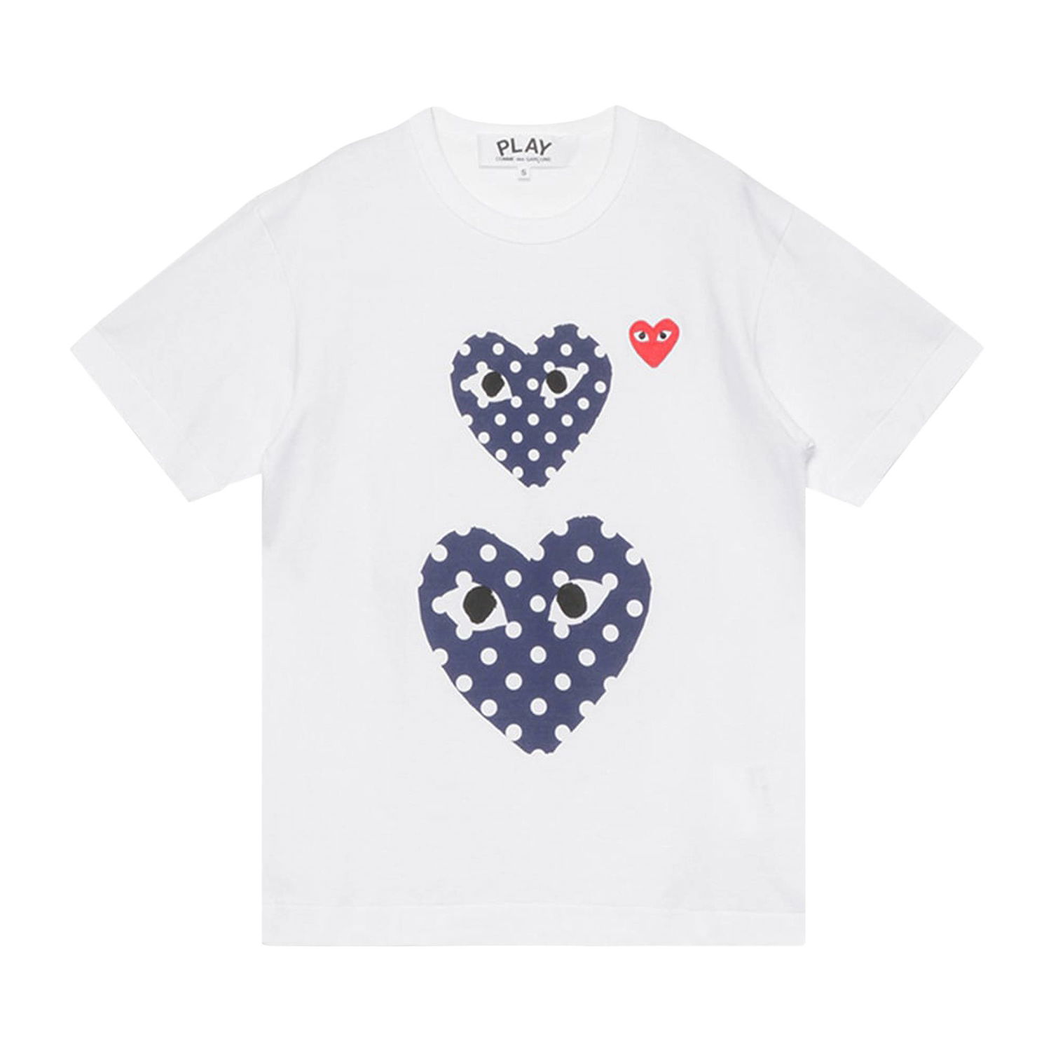 T-shirt Comme des Garçons PLAY Polka Dot Duo T-Shirt Vit | AZ T238 051 1, 1