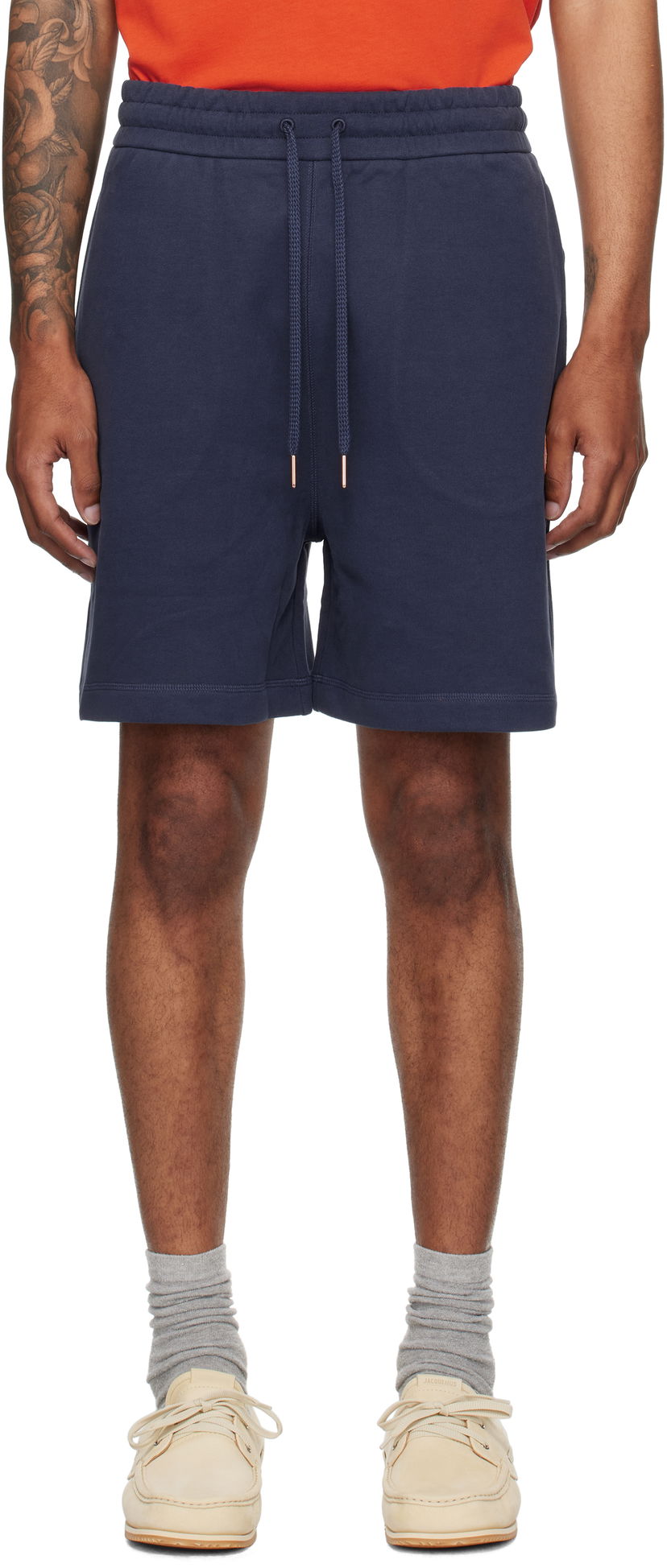 Shorts Moncler Moncler Genius x Gilga Farm Drawstring Shorts Mörkblå | K24028H0000289AUJ