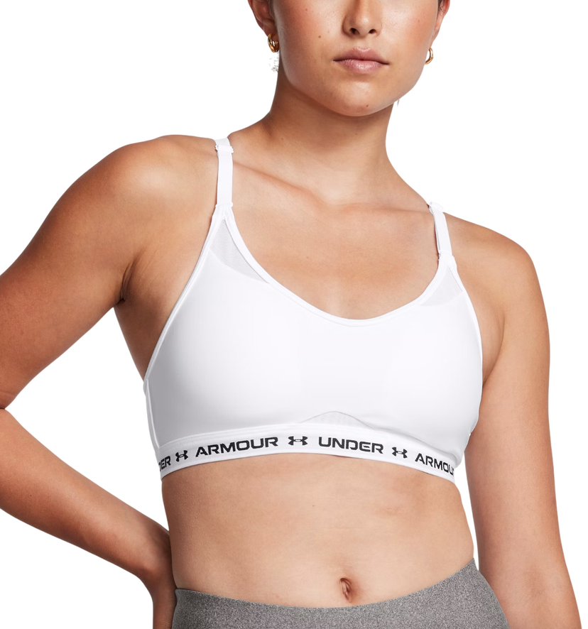 Behå Under Armour Crossback Low Sports Bra Vit | 1386424-100