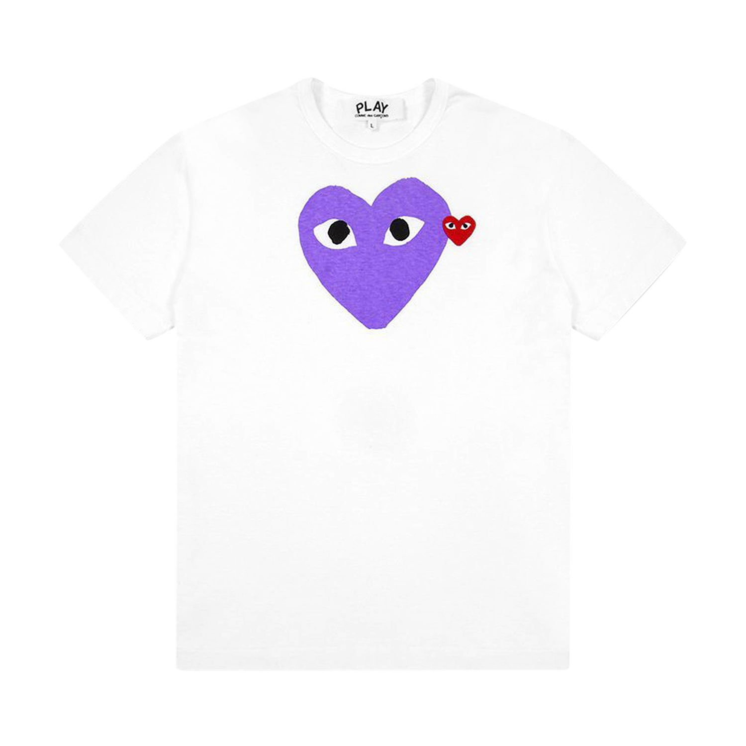 T-shirt Comme des Garçons PLAY Red Emblem Heart T-Shirt Vit | az t106 051 1, 1