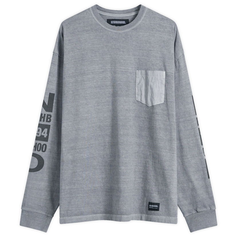 T-shirt Neighborhood Long Sleeve T-Shirt Grey, Size Large Grå | 242UNNH-CSM03-GRY