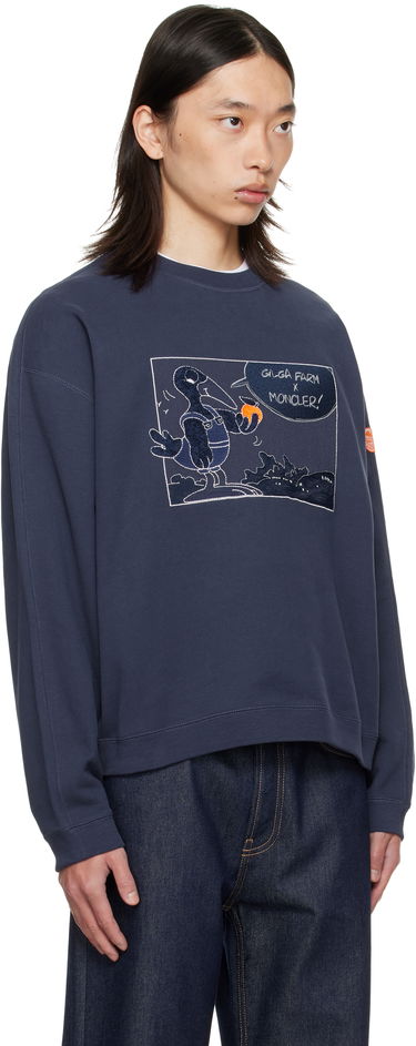 Sweatshirt Moncler Moncler Genius x Gilga Farm Cotton Sweatshirt Mörkblå | K24028G0000289AUJ, 1